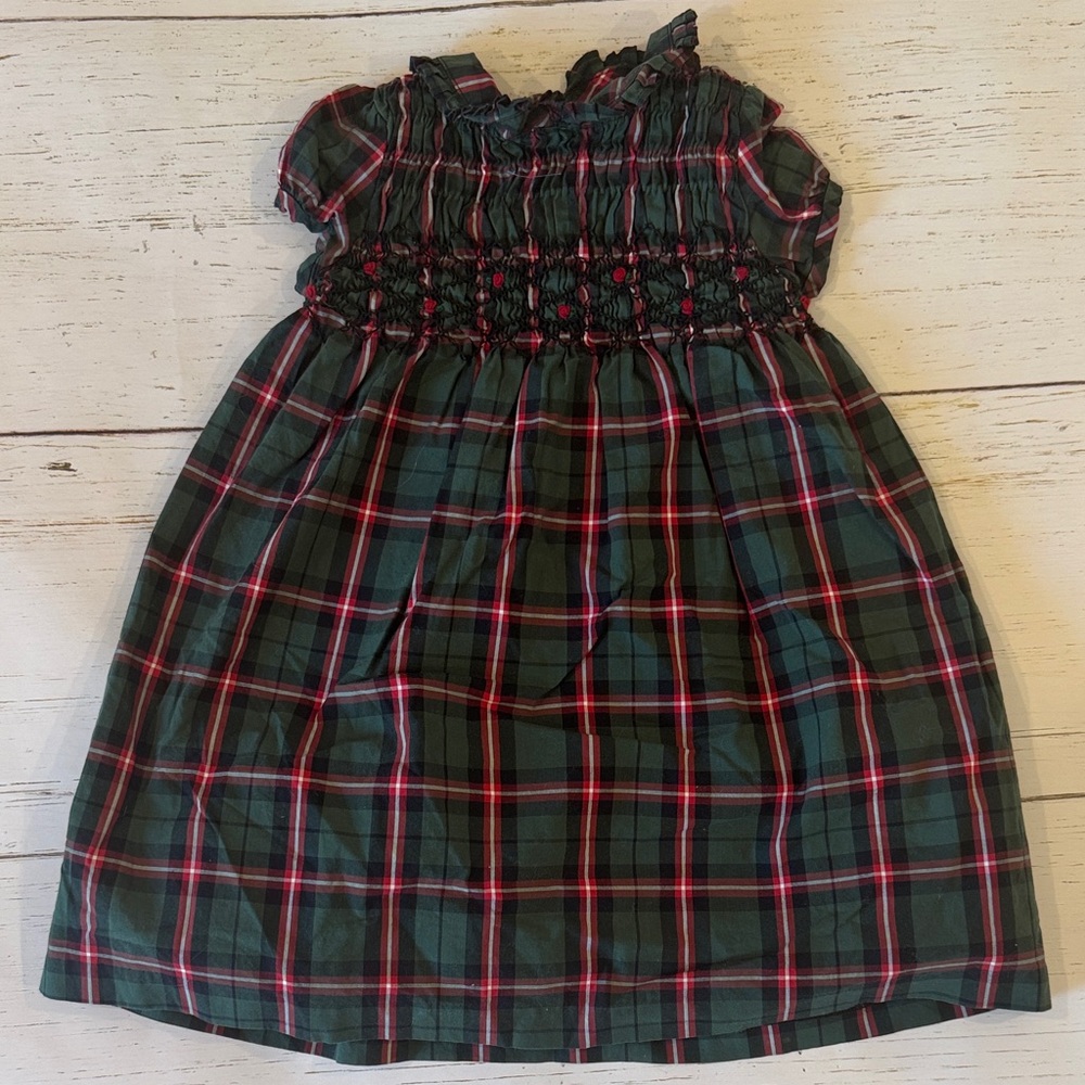 Janie and Jack Plaid Smocked Dress